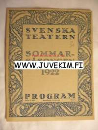 Svenska Teatern Program 1922-23 nr 1 -käsiohjelma