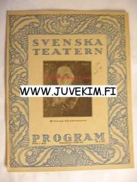 Svenska Teatern Program 1921-22 nr 20 -käsiohjelma