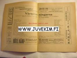 Svenska  Teatern Program 1921-22 nr 19 -käsiohjelma