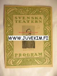 Svenska Teatern Program 1921-22 nr 16 -käsiohjelma