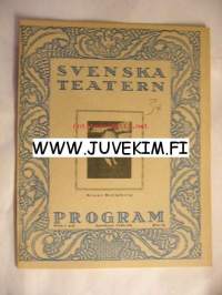 Svenska Teatern Program 1921-22 nr 15 -käsiohjelma