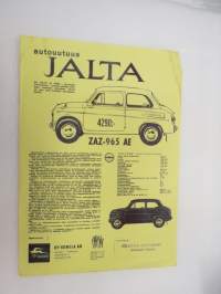 Jalta ZAZ-965 AE -myyntiesite - brochure