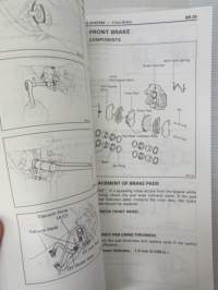 Toyota 4Runner Repair Manual for Chassis &amp; Body AYN13 / RN125. 13 / VZN130 / LN13 series Aug., 1989 -korjauskäsikirja