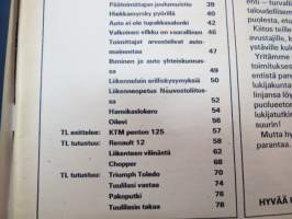 Tuulilasi 1972 nr 1, sis. mm. seur. artikkelit / kuvat / mainokset; Toyota Crown 2000 - paljon painavaa rautaa, Talviloma - hanget ja hiihtokeskukset, Uudistuva