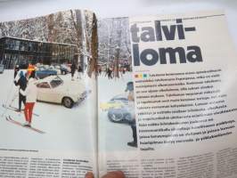 Tuulilasi 1972 nr 1, sis. mm. seur. artikkelit / kuvat / mainokset; Toyota Crown 2000 - paljon painavaa rautaa, Talviloma - hanget ja hiihtokeskukset, Uudistuva