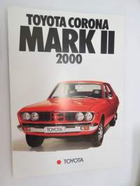 Toyota Corona Mark II 2000 -myyntiesite / sales brochure