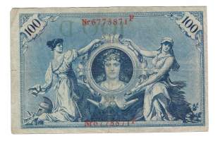 Saksa 100 markkaa 1908 seteli