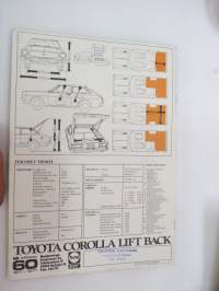 Toyota Corolla Liftback 1600 1977 -myyntiesite /sales brochure