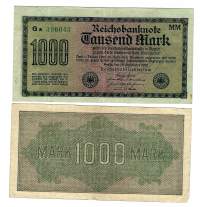 Saksa 1000 markkaa 1922 seteli