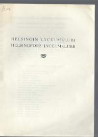 Helsingin Lyceumklubi - jäsenluettelo 1946