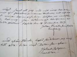 &quot;År 1857 den 2. juni förrattats af undertecknad klockare bouppteckning och wärdering öfwer qvarlåtenskapet efter aflidne torpare hustru Johanna Johansdotter