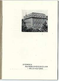 Svenska Handelshögskolan i Helsingfors - kuvitettu esite 1934