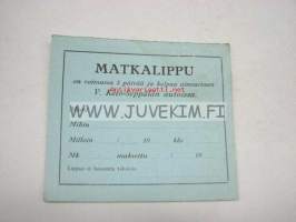 V. Keto-Seppälä linja-autot -matkalippu