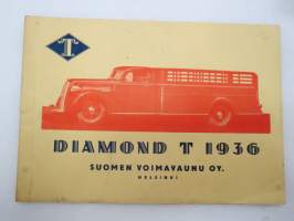 Diamond T 1936 alustamallit -myyntiesite / sales brochure