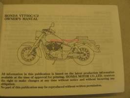 Honda  VT750C owner´s manual käyttöohjekirja