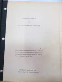 Instruction Manual for ADL Collins Helium Cryostat -nestemäisellä  jäähdytetyllä kaasulla toimivien erikoislaitteiden käyttöohjekirja