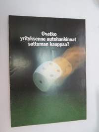 Toyota - Ovatko yrityksenne autohankinnat sattuman kauppaa? -myyntiesite / sales brochure