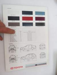 Toyota Carina E 1995 tekniset tiedot -myyntiesite / sales brochure