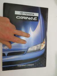 Toyota Carina E 1996 tekniset tiedot -myyntiesite / sales brochure