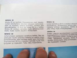 Winha 32, 34, 52, 54 moottorikelkka 1972 -myyntiesite / sales brochure - snowmobile