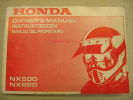 Honda NX500 owner´s manual käyttöohjekirja