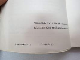 Autokäsikirja - Bilhandboken 1960 - Autolla korkeampaan elintasoon - Med bil till högre levnadsstandard -kuvasto ja tekniset tiedot Suomeen tuotavissa /