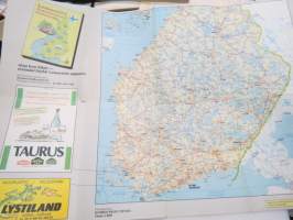 Lomareitti 1988 -karttaliite / road map, Finland