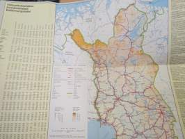Lomareitti 1988 -karttaliite / road map, Finland
