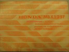 Honda MBX125F owner´s manual käyttöohjekirja