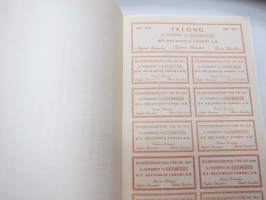 Oy Helsingin Faneri Ab, Helsinki 193?, 25 osaketta á 1 000 mk, 25 000 mk -osakekirja -share certificate