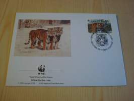 Tiikeri, WWF, Venäjä, Neuvostoliitto, 1993, ensipäiväkuori, FDC. Hieno esim. lahjaksi. Katso myös muut kohteeni mm. noin 1 500 erilaista ulkomaista