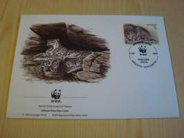 Lumileopardi, WWF, Kazakstan, 1994, ensipäiväkuori, FDC. Hieno esim. lahjaksi. Katso myös muut kohteeni mm. noin 1 500 erilaista ulkomaista ensipäiväkuorta