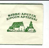 Sipoon Apteekki Sipoo, resepti  signatuuri  1963
