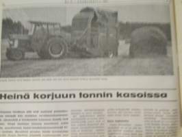 Koneviesti 1974 nr 13, sis. mm. seur. artikkelit / kuvat / mainokset; Turun kansainvälinen Farma näyttely, Maataloustraktoreiden varaosien hinnat, Kylmäkuivuri