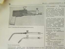 Koneviesti 1974 nr 21, sis. mm. seur. artikkelit / kuvat / mainokset; Amerikka - rajattomien mahdollisuuksien maa, Haka-maatilakavuri - monipuolistuva, Tive 4 -