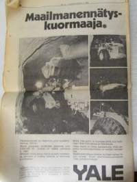 Koneviesti 1974 nr 21, sis. mm. seur. artikkelit / kuvat / mainokset; Amerikka - rajattomien mahdollisuuksien maa, Haka-maatilakavuri - monipuolistuva, Tive 4 -