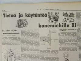 Koneviesti 1962 nr 8, sis. mm. seur. artikkelit / kuvat / mainokset; Länsi-saksan maatalouden nykyhetkeä ja tulevaisuutta, Polttomoottorien vesijäähdytys,