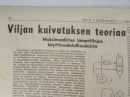 Koneviesti 1962 nr 8, sis. mm. seur. artikkelit / kuvat / mainokset; Länsi-saksan maatalouden nykyhetkeä ja tulevaisuutta, Polttomoottorien vesijäähdytys,