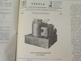 Koneviesti 1962 nr 8, sis. mm. seur. artikkelit / kuvat / mainokset; Länsi-saksan maatalouden nykyhetkeä ja tulevaisuutta, Polttomoottorien vesijäähdytys,