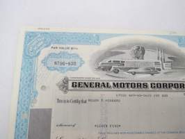 General Motors Corporation 65 shares, 1982, Mr Roger T. Hibbard, share certificate -osakekirja