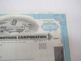 General Motors Corporation 65 shares, 1982, Mr Roger T. Hibbard, share certificate -osakekirja