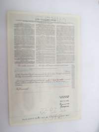 United States Lines Company, 10 shares, nr NC55249, Reynolds &amp; Co, 1955 -osakekirja / share certificate