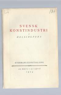 Svensk Konstindustri i Helsingfors / Stenman Konstsalong 1924 - näyttelyluettelo