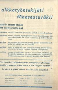 Palkkatyöntekijät ! Maaseutuväki ! tarttukaa tehokkaimpaan aseeseen ... / SAK