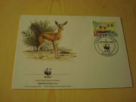 Gaselli, WWF, Niger, 1998, ensipäiväkuori, FDC. Hieno esim. lahjaksi. Katso myös muut kohteeni mm. noin 1 500 erilaista ulkomaista ensipäiväkuorta 1920-luvulta