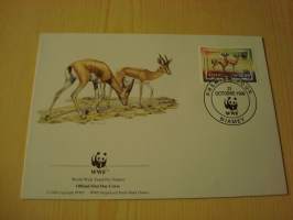 Gaselli, WWF, Niger, 1998, ensipäiväkuori, FDC. Hieno esim. lahjaksi. Katso myös muut kohteeni mm. noin 1 500 erilaista ulkomaista ensipäiväkuorta 1920-luvulta