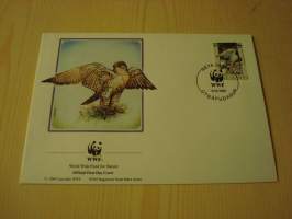 Lintu, WWF, Islanti, 1992, ensipäiväkuori, FDC. Hieno esim. lahjaksi. Katso myös muut kohteeni mm. noin 1 500 erilaista ulkomaista ensipäiväkuorta 1920-luvulta