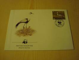 Lintu, WWF, Malawi, 1987, ensipäiväkuori, FDC. Hieno esim. lahjaksi. Katso myös muut kohteeni mm. noin 1 500 erilaista ulkomaista ensipäiväkuorta 1920-luvulta
