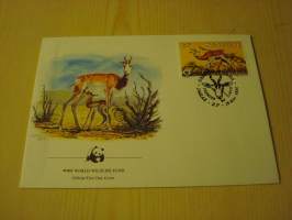 Gaselli, WWF, Senegal, 1986, ensipäiväkuori, FDC. Hieno esim. lahjaksi. Katso myös muut kohteeni mm. noin 1 500 erilaista ulkomaista ensipäiväkuorta