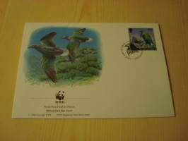 Lintu, WWF, Salomonsaaret, 1993, ensipäiväkuori, FDC. Hieno esim. lahjaksi. Katso myös muut kohteeni mm. noin 1 500 erilaista ulkomaista ensipäiväkuorta